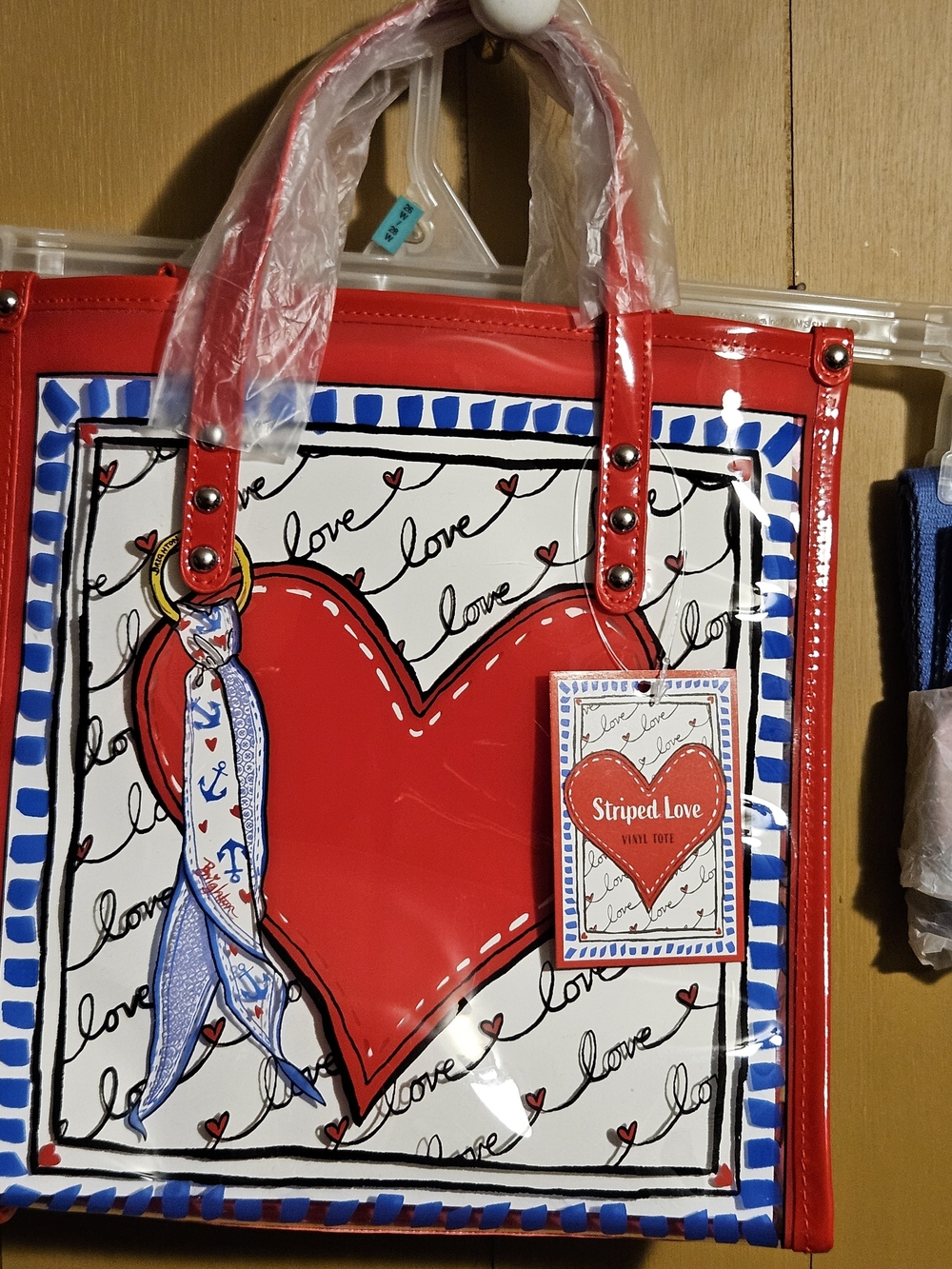 Brighton Striped Love Red Heart Tote Bag - Women - Picture 2 of 7